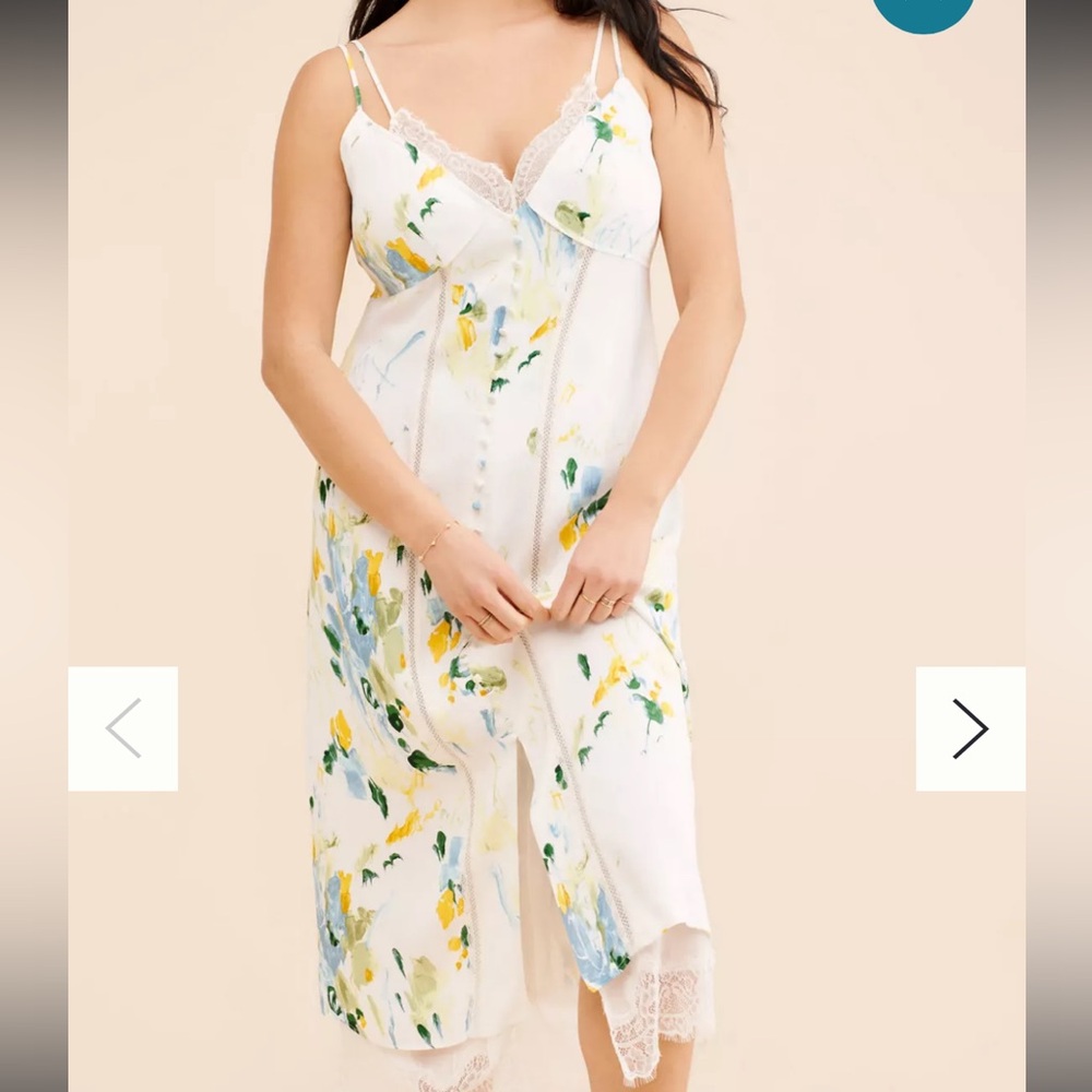 Anthropologie lace button up dress